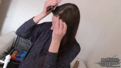 Rebeka Using A Thick Long And Veiny Dildo To Orgasm In Guest Room - NebraskaCoeds