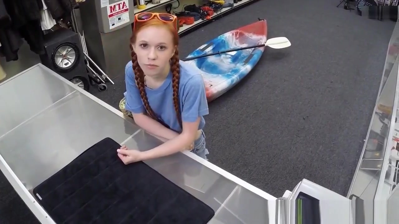 Pawning teen 18+ redhead riding brokers fat cock
