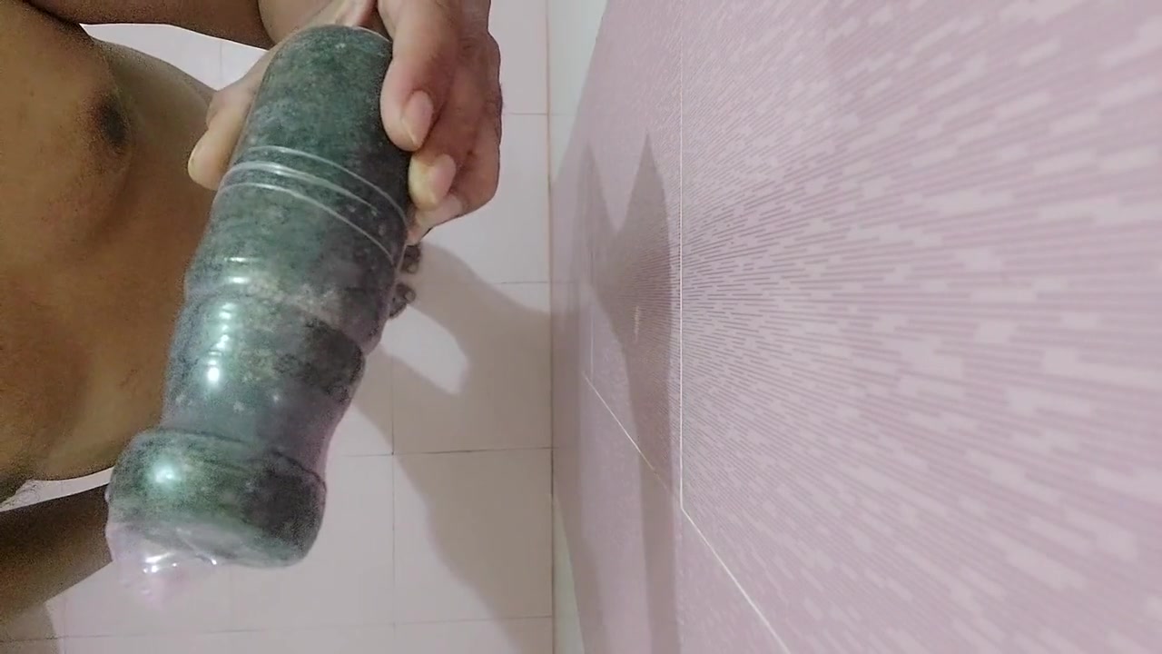 Horny Sissy Slut Tries Huge Dildo Against Bathroom Wall And Moans In Ecstasy!