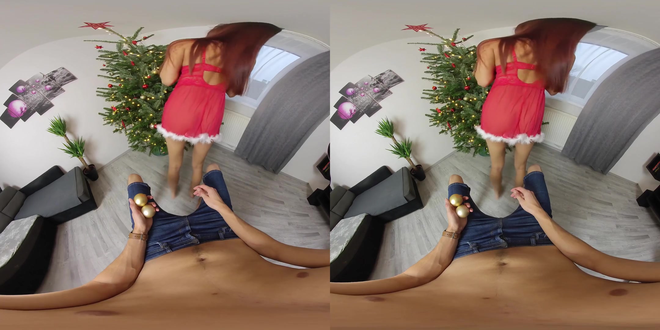 Merry Christmas - Big Tits Pornstar Blowjob and Reverse Cowgirl
