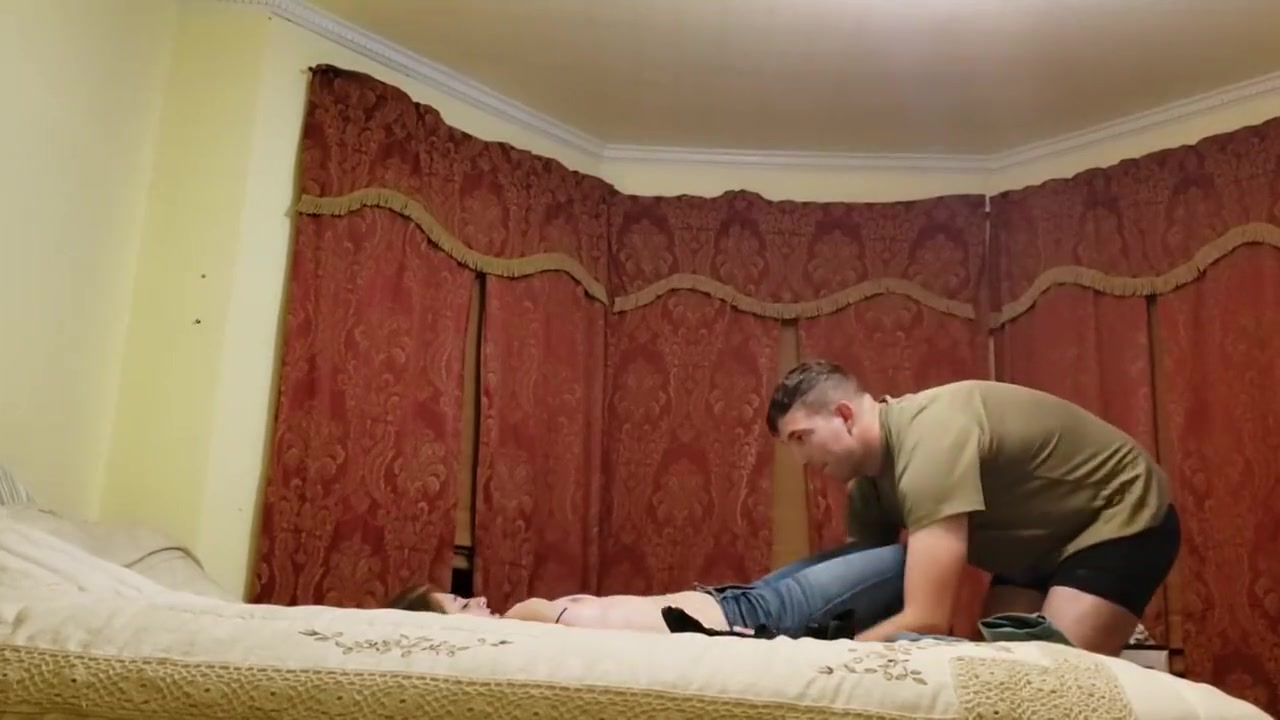 Soldier Hides Camera And Fucks Baby Sitter While Wife Works