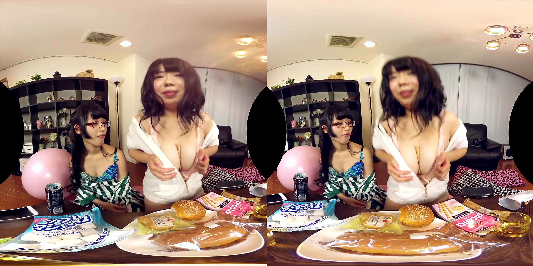 Eri Kitami & Roku Kanou in Eri Kitami and Roku Kanou Living With Two Gravure Models - FANTASTICA