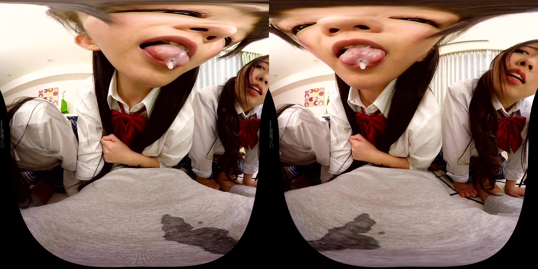 Drool-Drinking VR 2 8 - Drool Spit Asian schoolgirls 18+ Drool Fetish