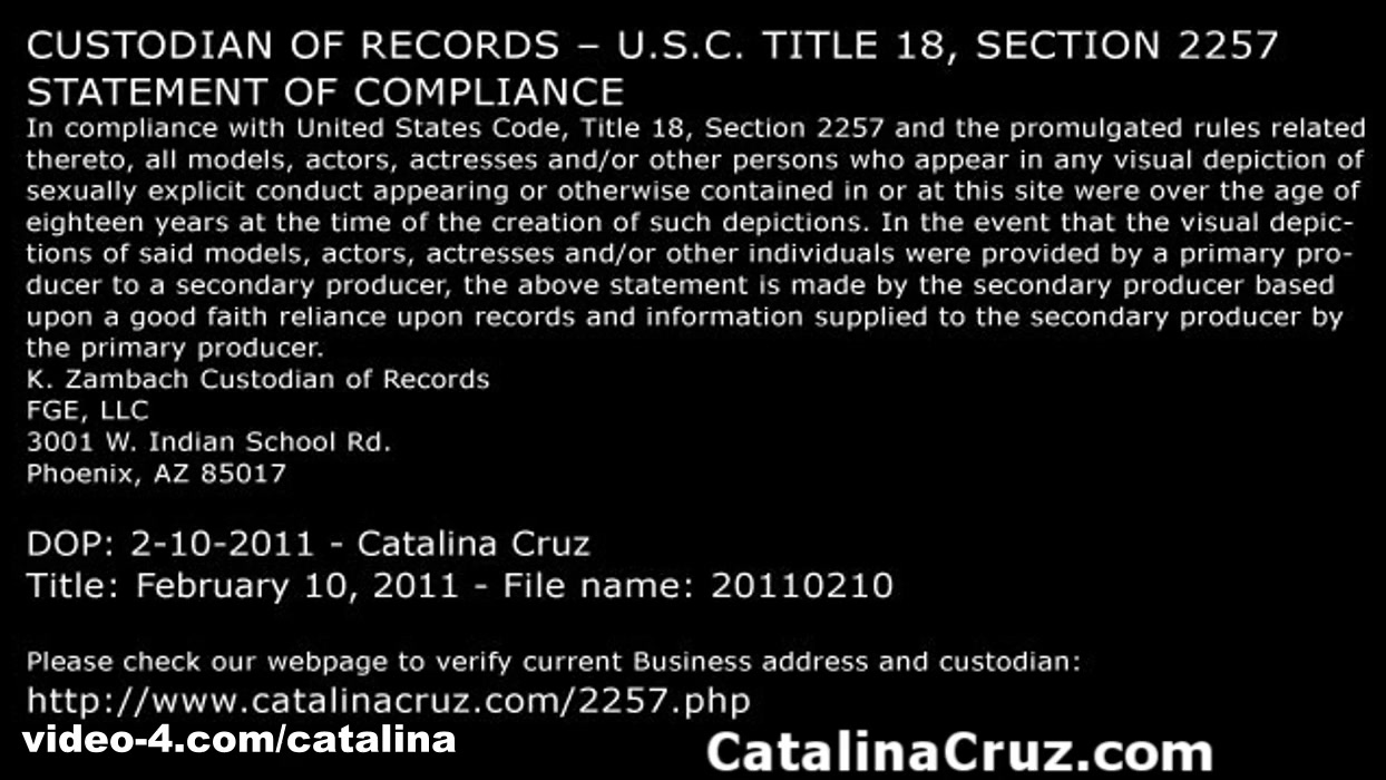 February 10, 2011 - Catalina Cruz Pornstar