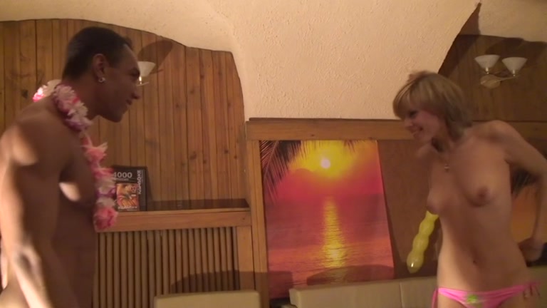 Steamy threesome at party