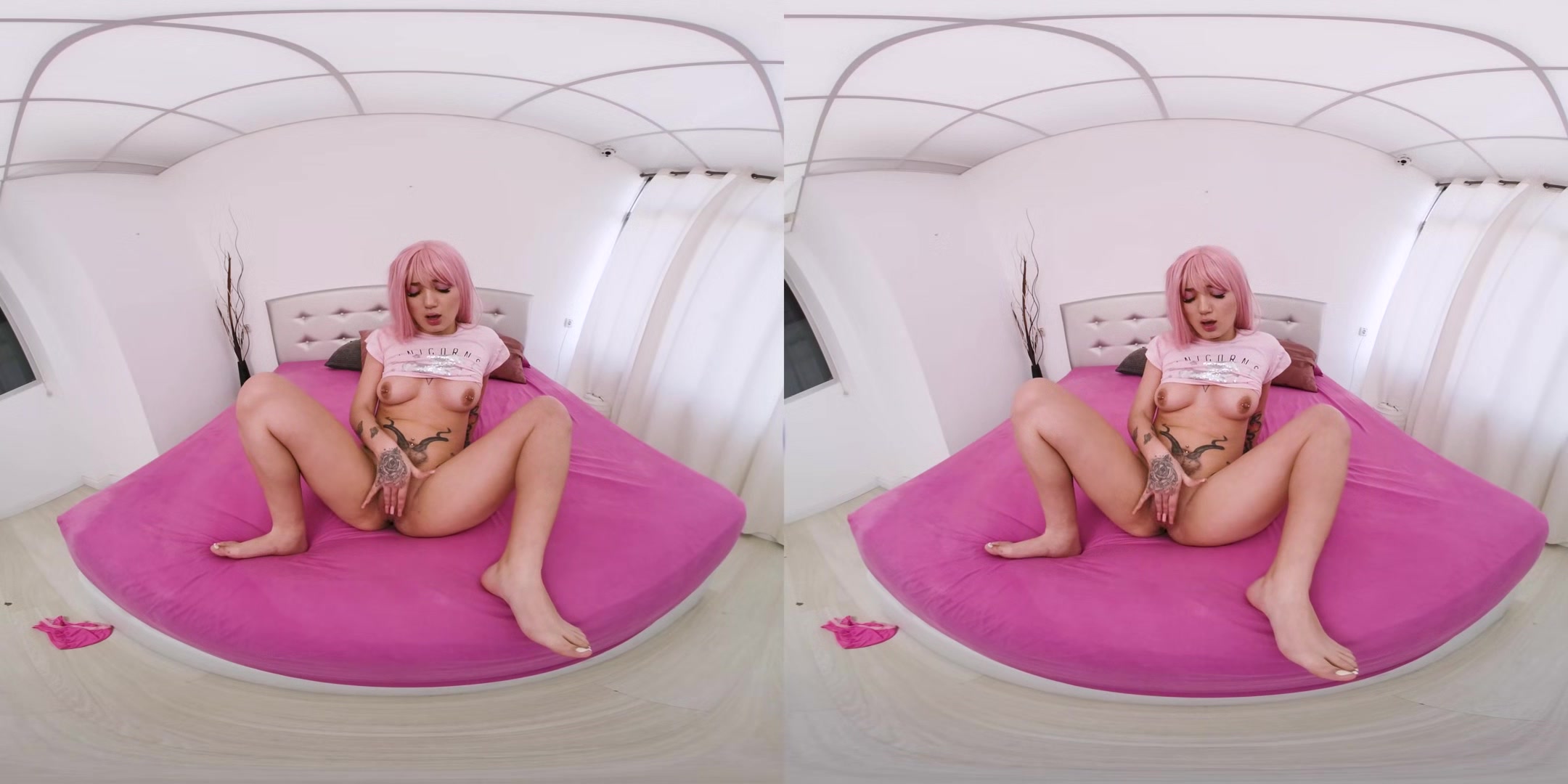 Pink Girl Teen Fucks A Huge Cock In Her Bedroom