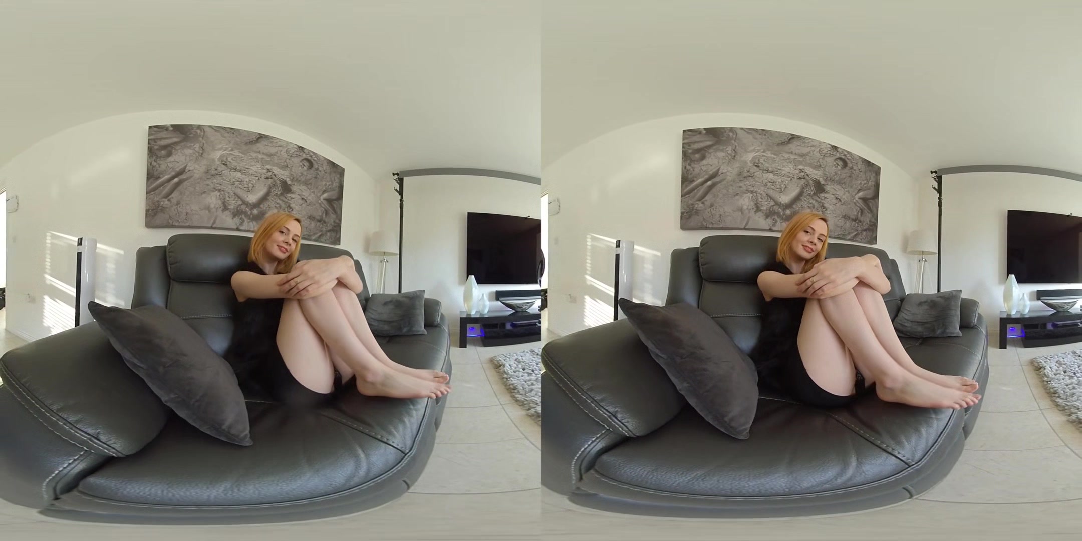 Kourtney M, Bedroom Tease - Petite Shaved Solo Model Striptease