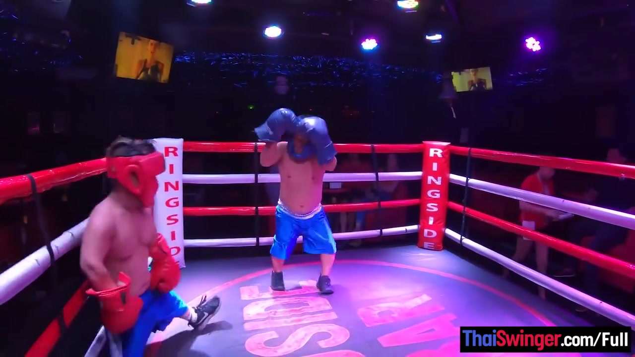 Thai Ring Girl Refereed Two Midgets Fighting And Got A Big Cock Afterwards