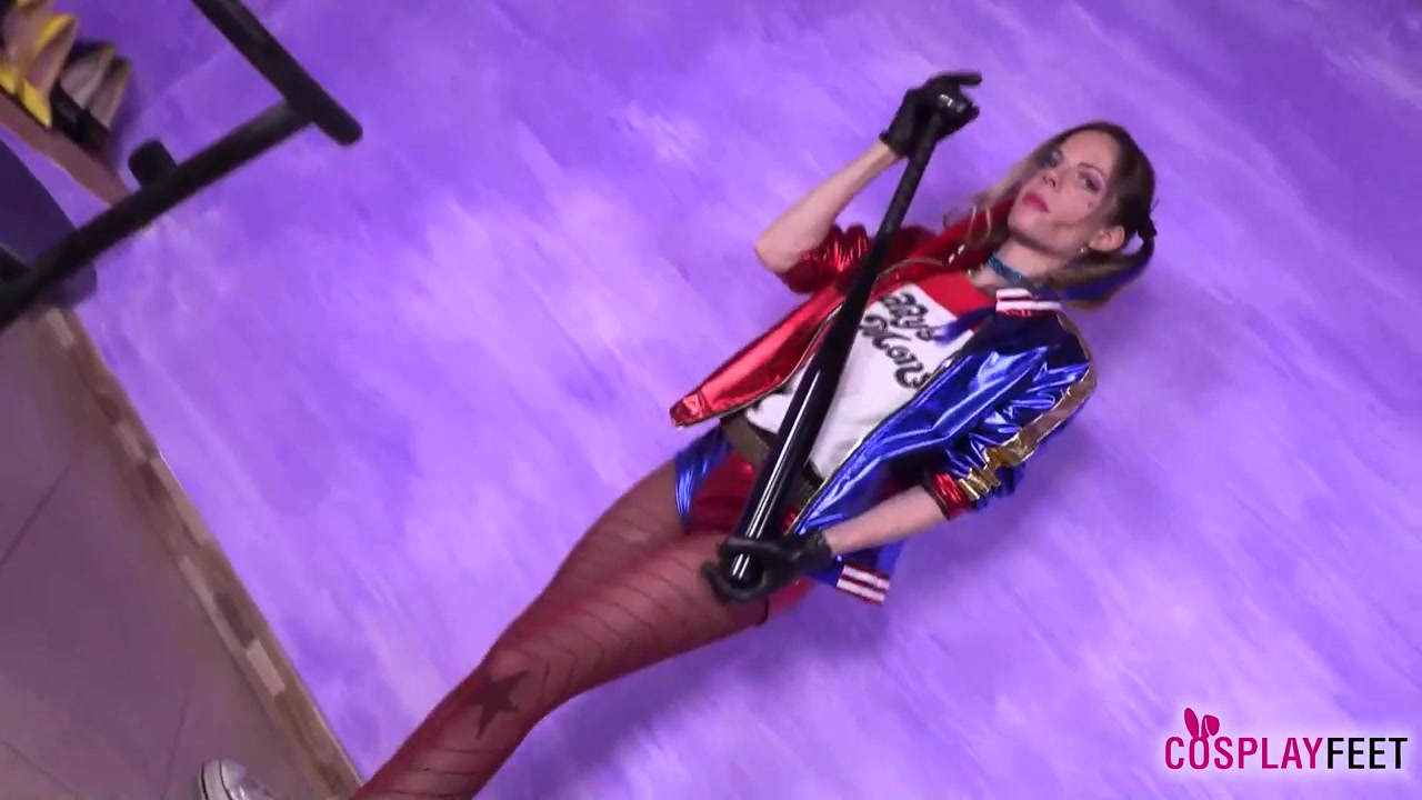 Stunning Mermaid in a super sexy Harley Quinn Cosplay outfit