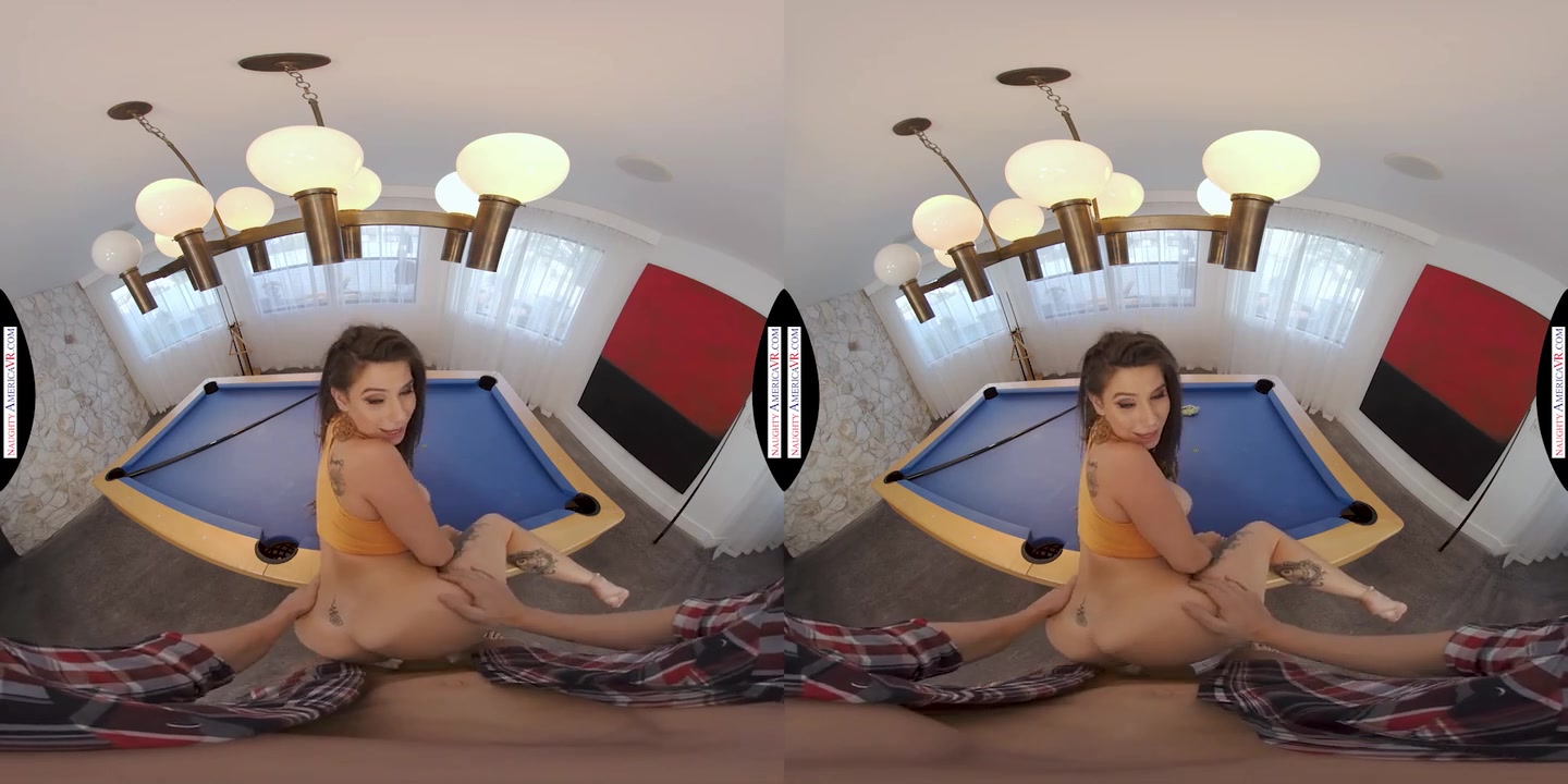 Indica Flower Gets Naughty On The Pool Table With Her Friend's Step brother