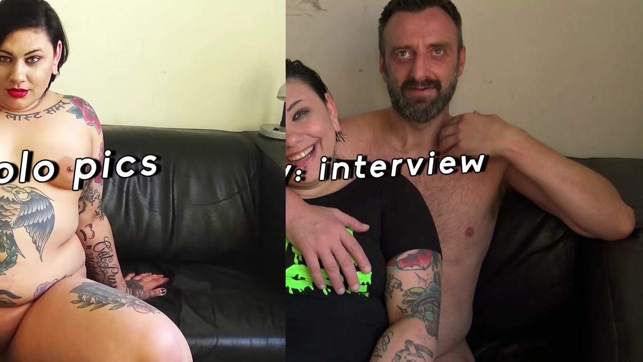 Tattooed plumper dominated and fed with dom spunk