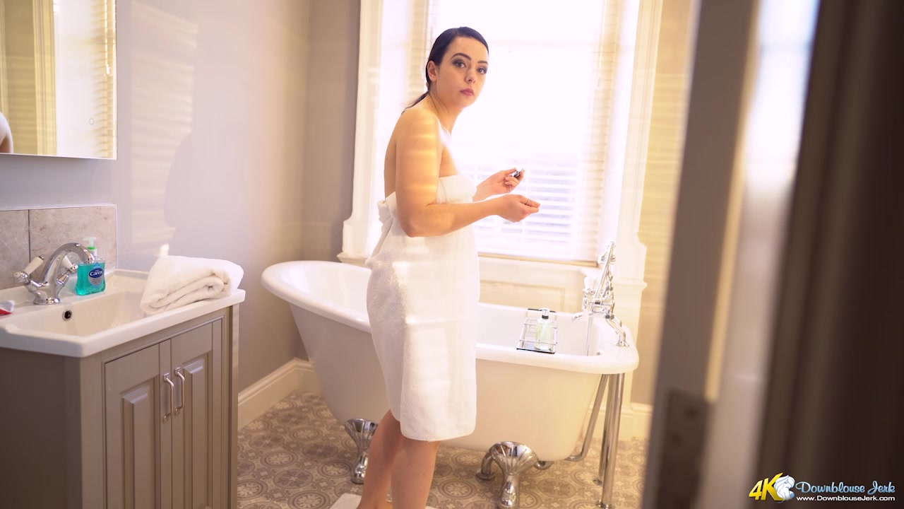 in Towel Tease - DownblouseJerk