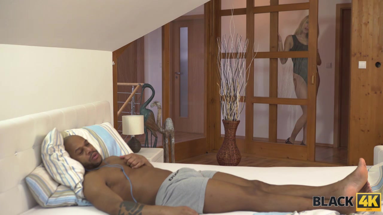 BLACK4K. Karina Grand in lacy underwear makes love to black stranger