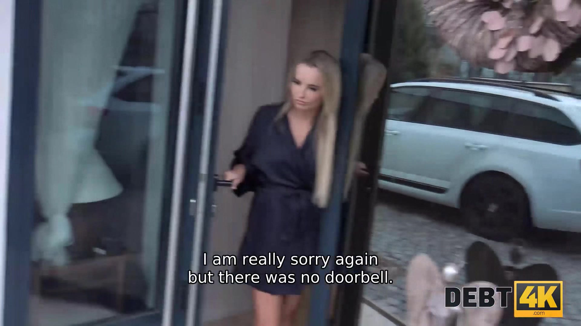 DEBT4k. Desperate housewife is ready to be fucked to keep her fancy car