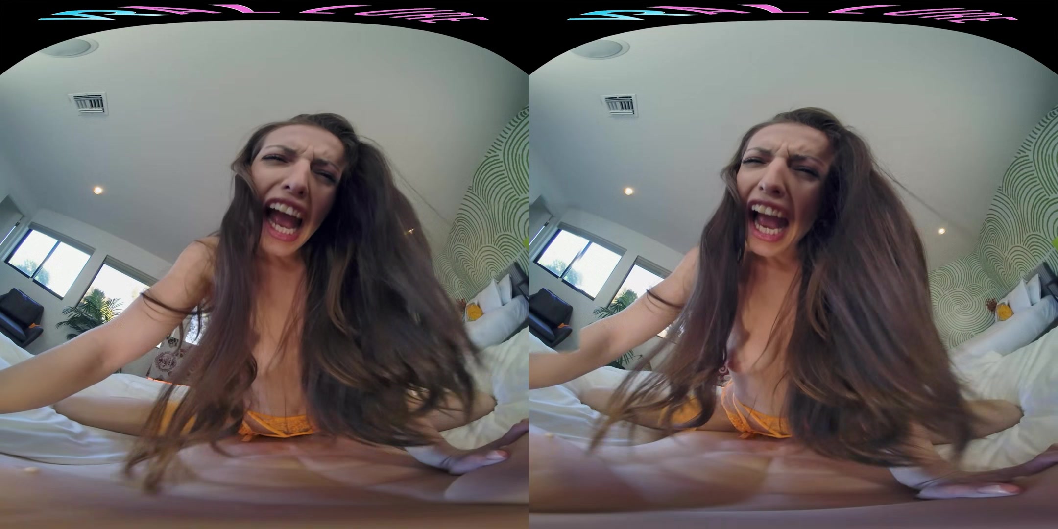 Sexy brunette wakes up horny and wants you to fuck her in virtual reality