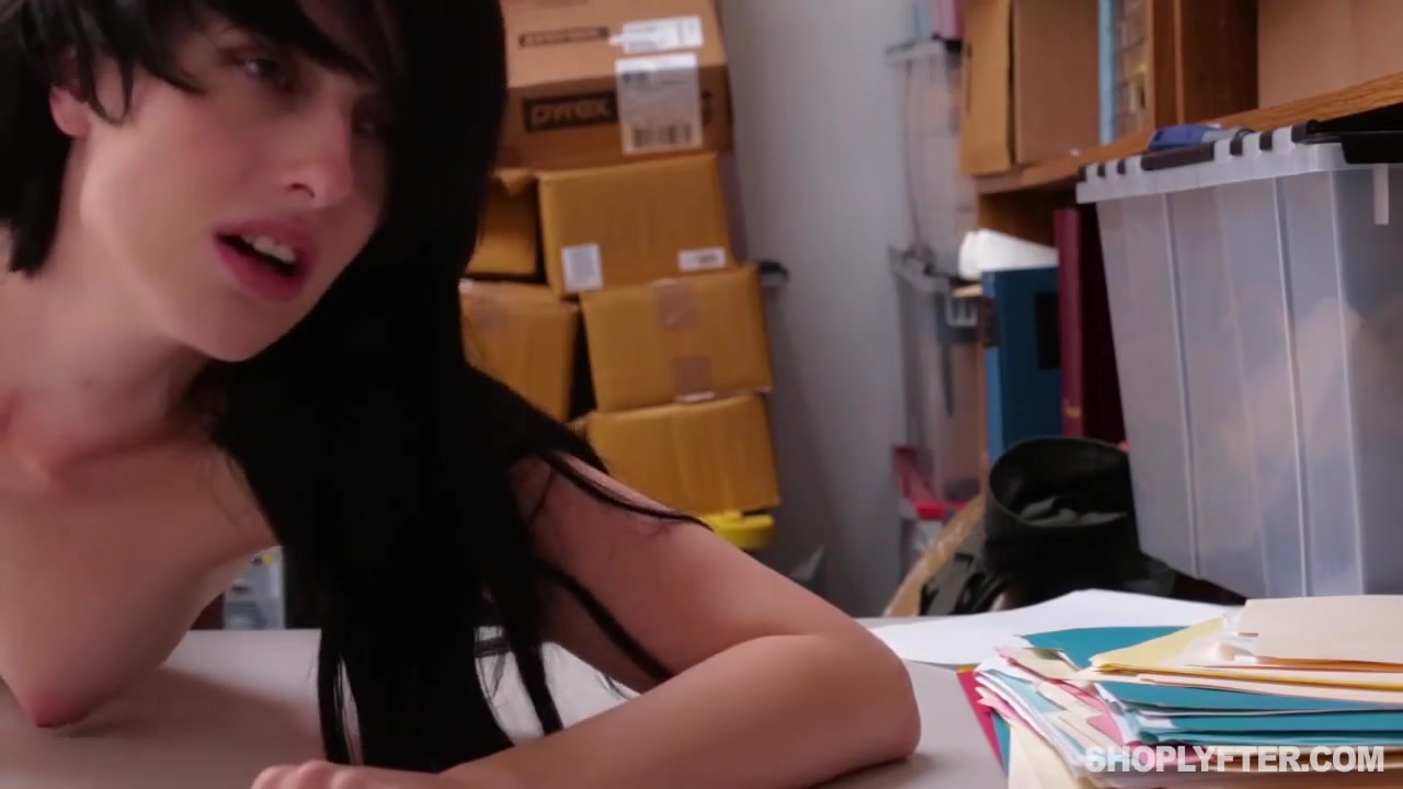 Alex Harper In Mall Cop Breaks In Hot Young Brunette Shoplifter On The Desk