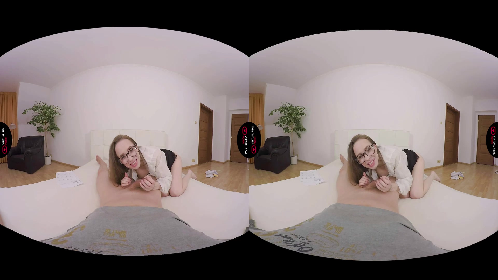 Angel Rush Steve Q in Nerd girl - VirtualRealPorn