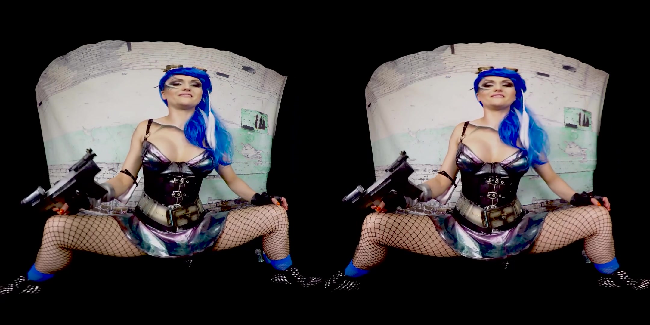 397 - Barbara Bieber; Cosplay Solo Blue Hair Babe
