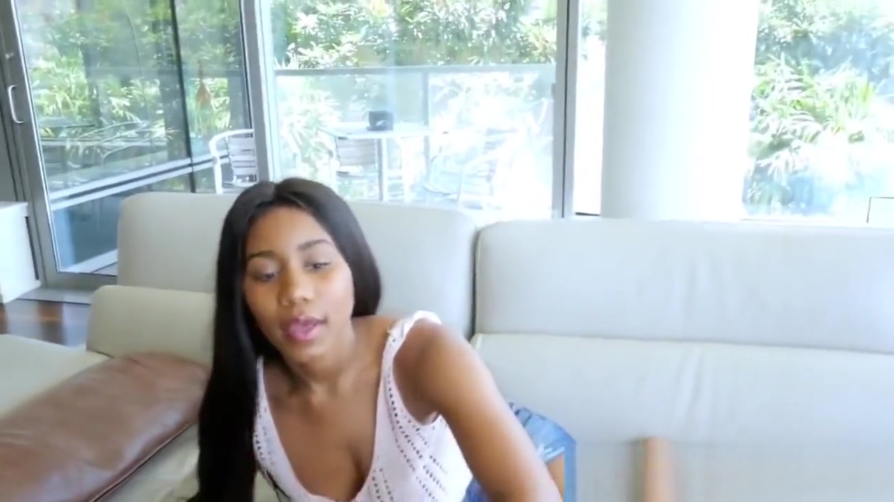 Ebony stepsis sucks cock