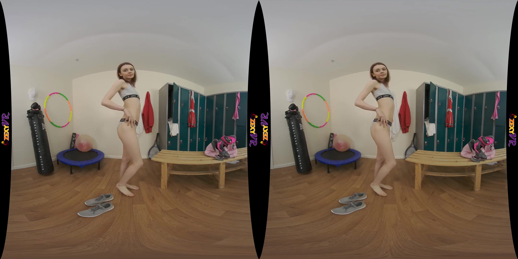 Locker Room Libido - Cute Redhead Solo Striptease