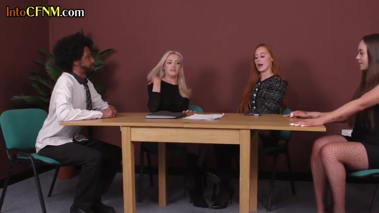 Cfnm 20yo Colleagues Jerk Naked Bbc Dude In Meeting Room
