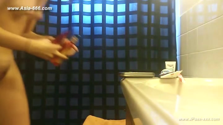 peeping blonde amateur change undies in bathroom.9