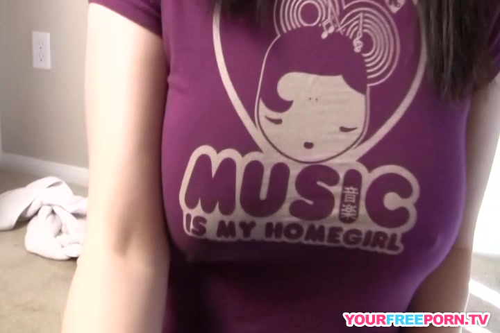 Petite girl with pigtails gives her first hand job