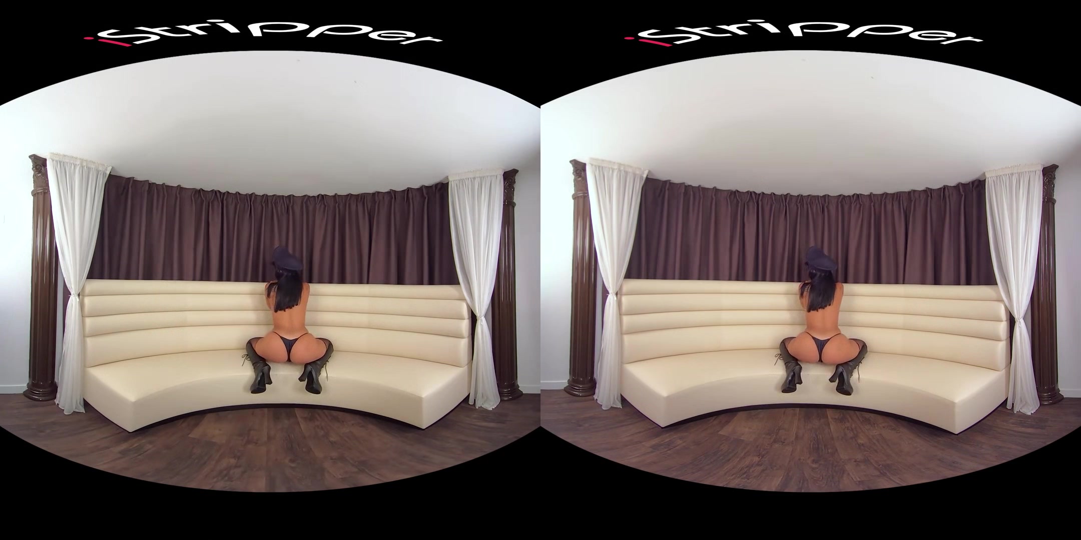 Claudia Bavel - Brunette Stripper Solo Virtual Reality