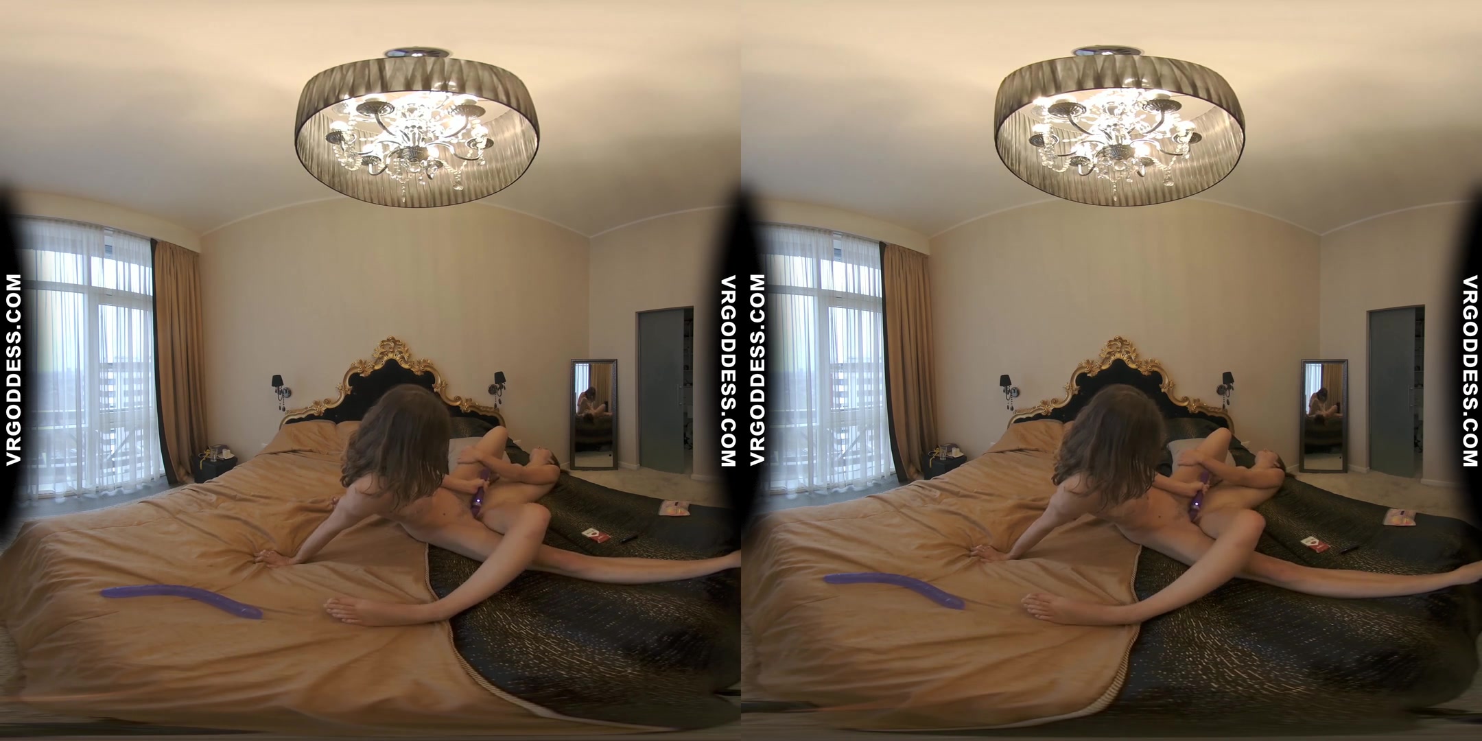 Matty Pillow Fighting Miss Pussycat Then Having Hot Lesbian Double Dildo Steamy Sex