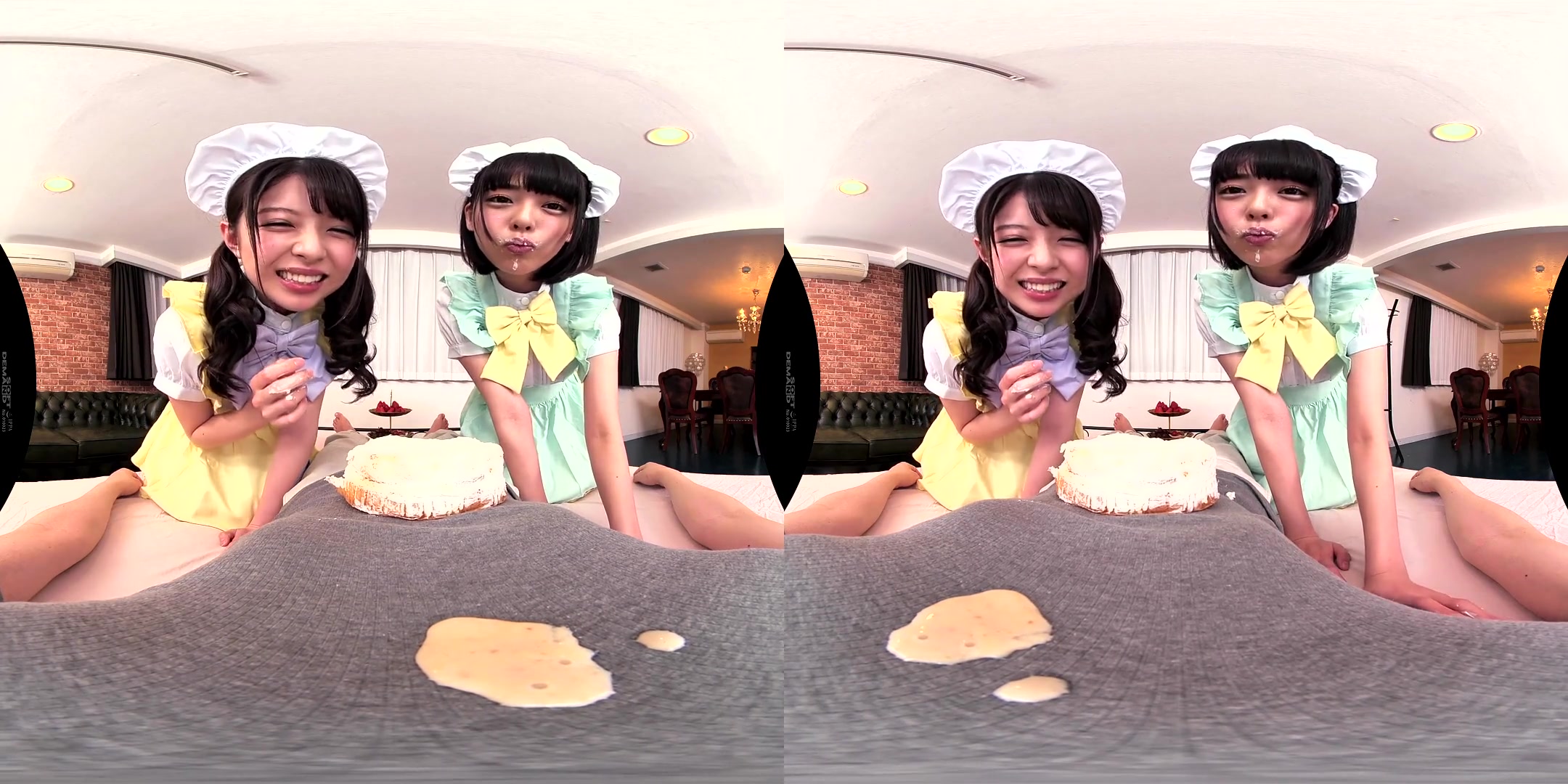 (Food Chewing Fetish) Devilish Little Maids Serve their Masochistic Master!; Messy Food Fetish Maids Get Dirty