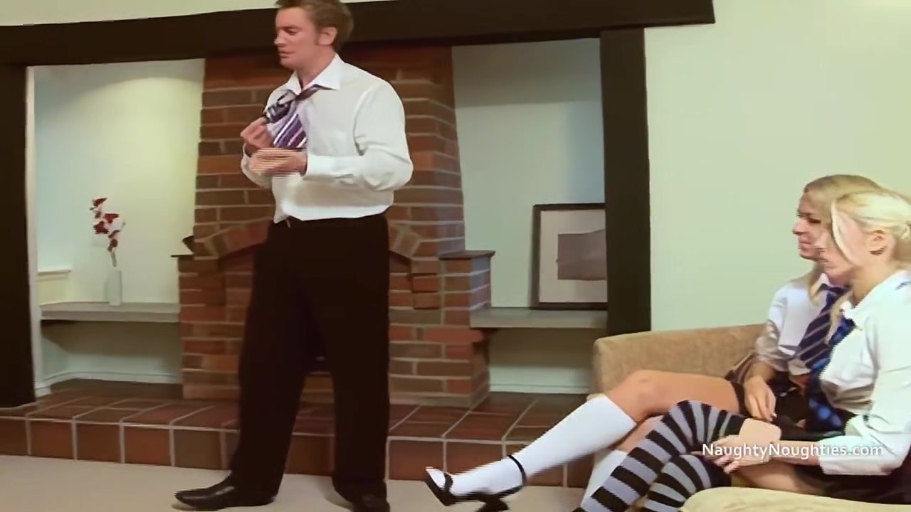 Four Babes in School Uniform Fucked in Turn