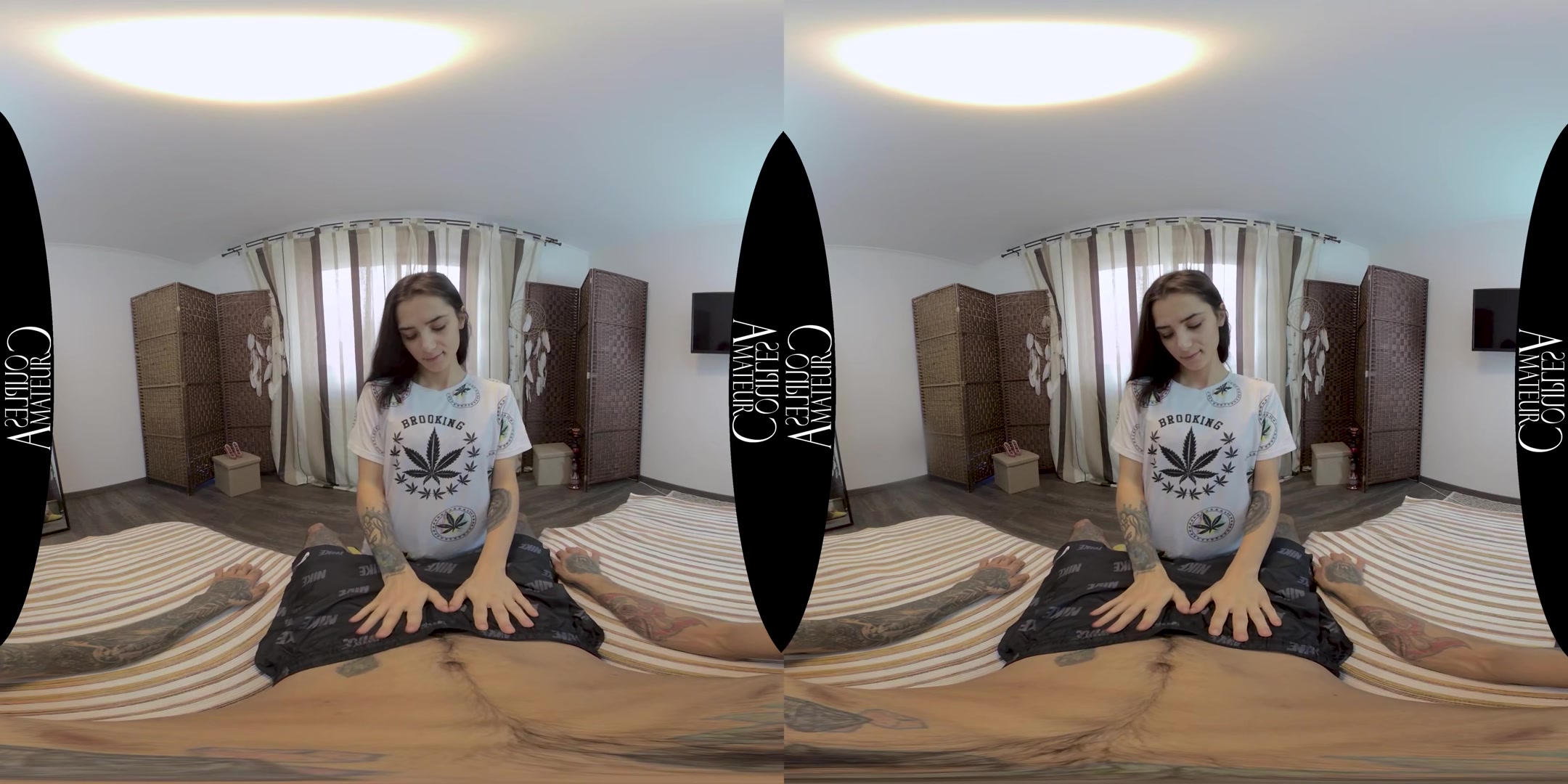 First Time Anal For This Skinny Brunette - AmateurCouplesVR