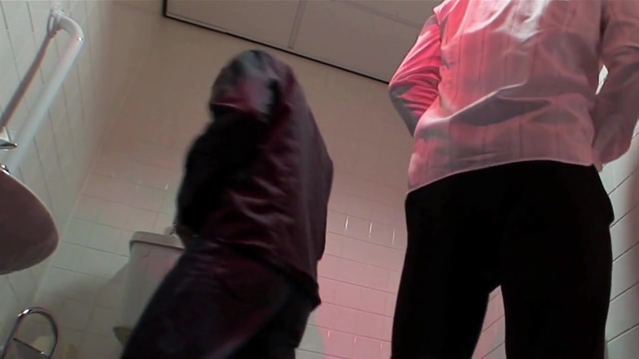 Suzie Best enters male toilet by accident but takes two cocks on purpose by Kinky Toilet Girls