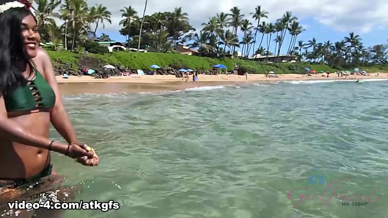 Yara Skye in A sea turtle practically grazes Yara's legs at the beach - ATKGirlfriends