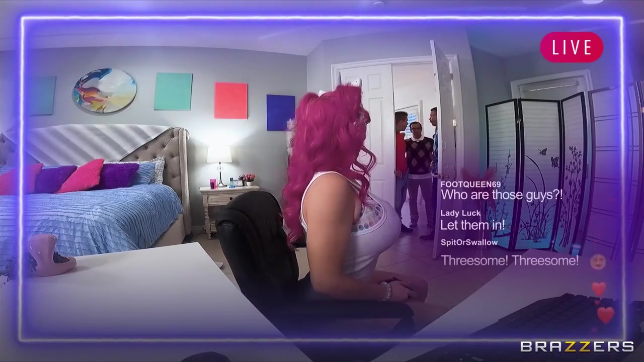Lily Lou, Mick Blue And Scott Nails - Provocative Streamer Loves Unicorns And Cocks