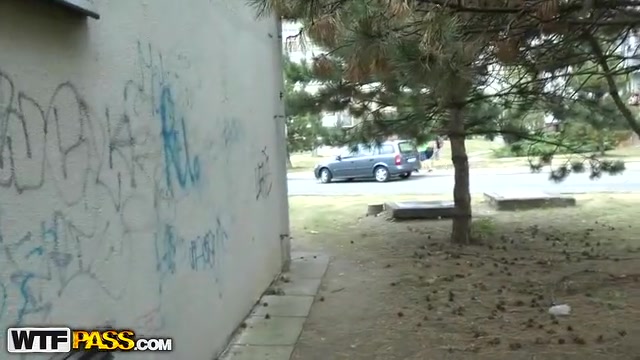 Naked girl left in the woods after public fuck