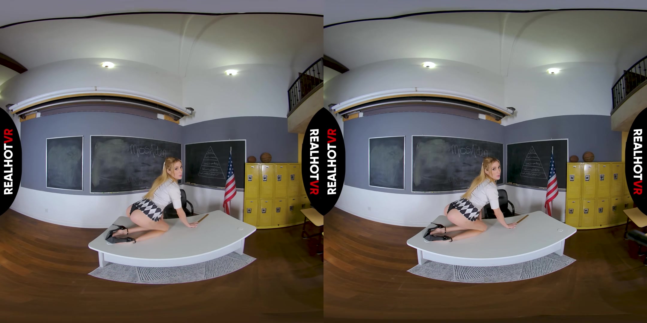 My Hot Teacher Lets Me Fuck Her & My Stepsister Joins In For Better Grades - RealHotVR