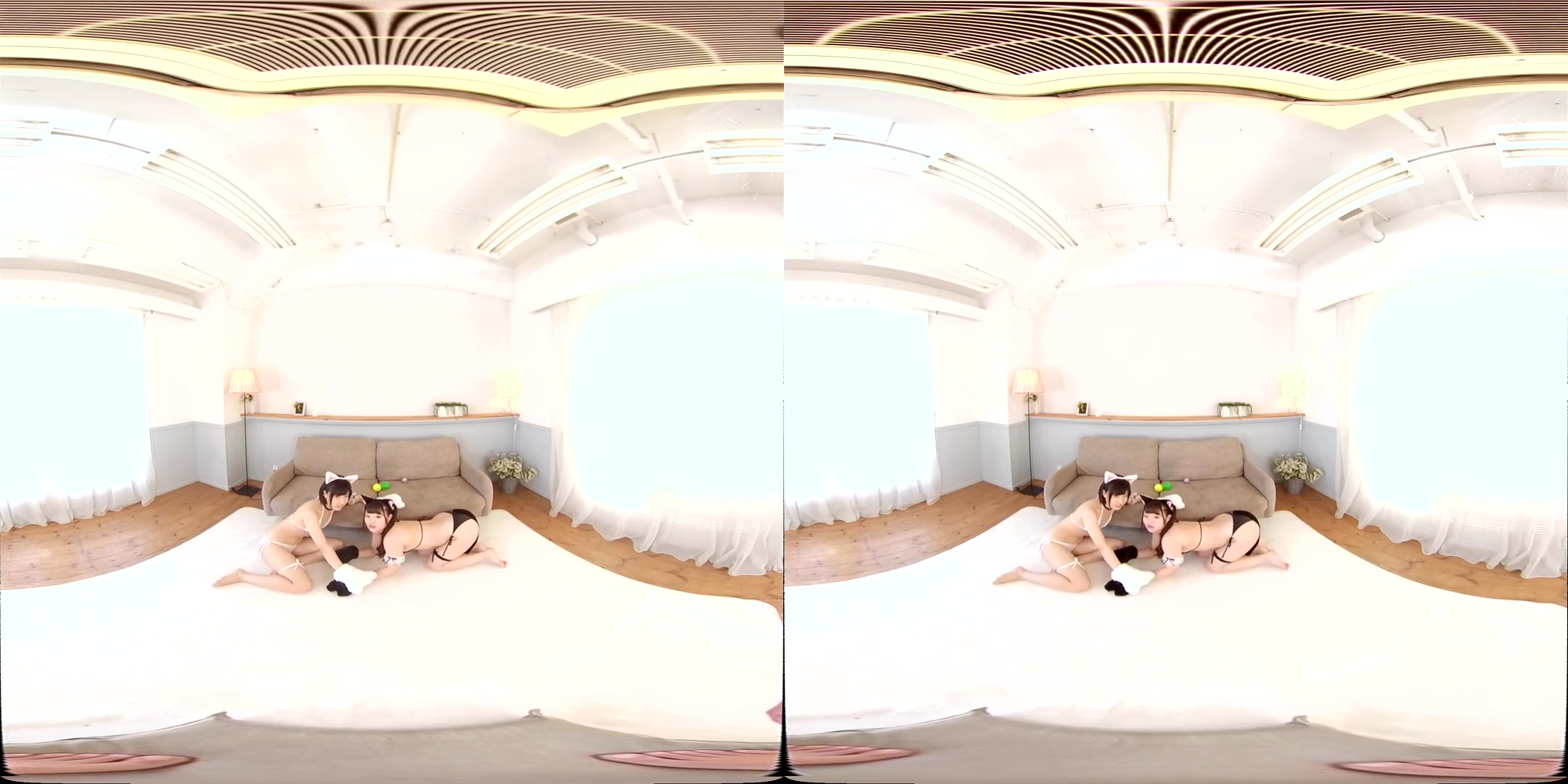 Kanon Momojiri and Hikaru Minatsuki Cute Creampie Cat Cafe 1 - SexLikeReal