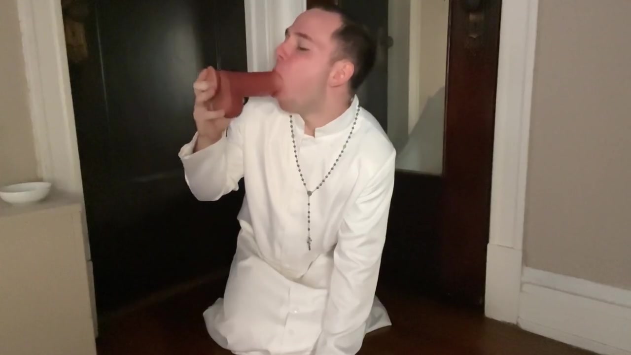 Cute Altar Boy Worships Dildo
