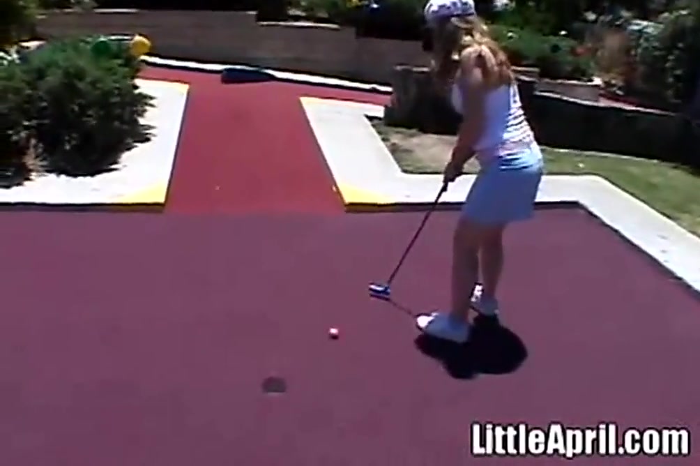Little April In teen 18+ Goes Solo Outdoors