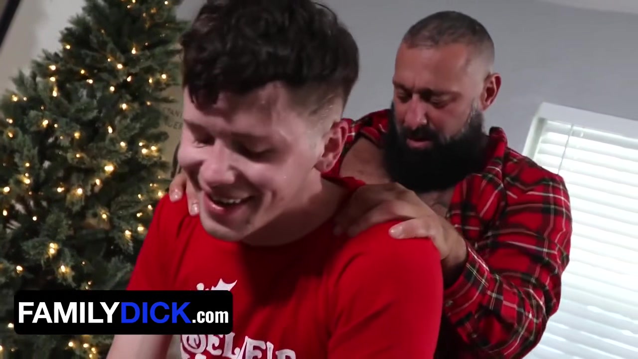 Horny Stepson Wants To Spend Christmas With His Hunky Stepdad So He Can Finally Seduce Him