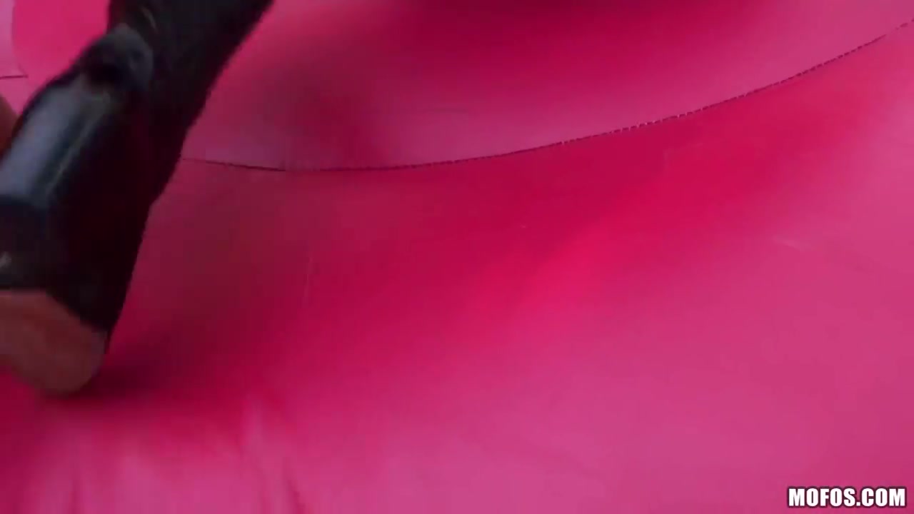 Petite brunette Evelin Rain with big perky tits