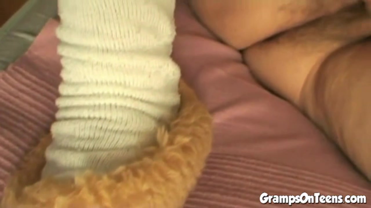 teen 18+ takes grandpas cock in her wet youthful pussy