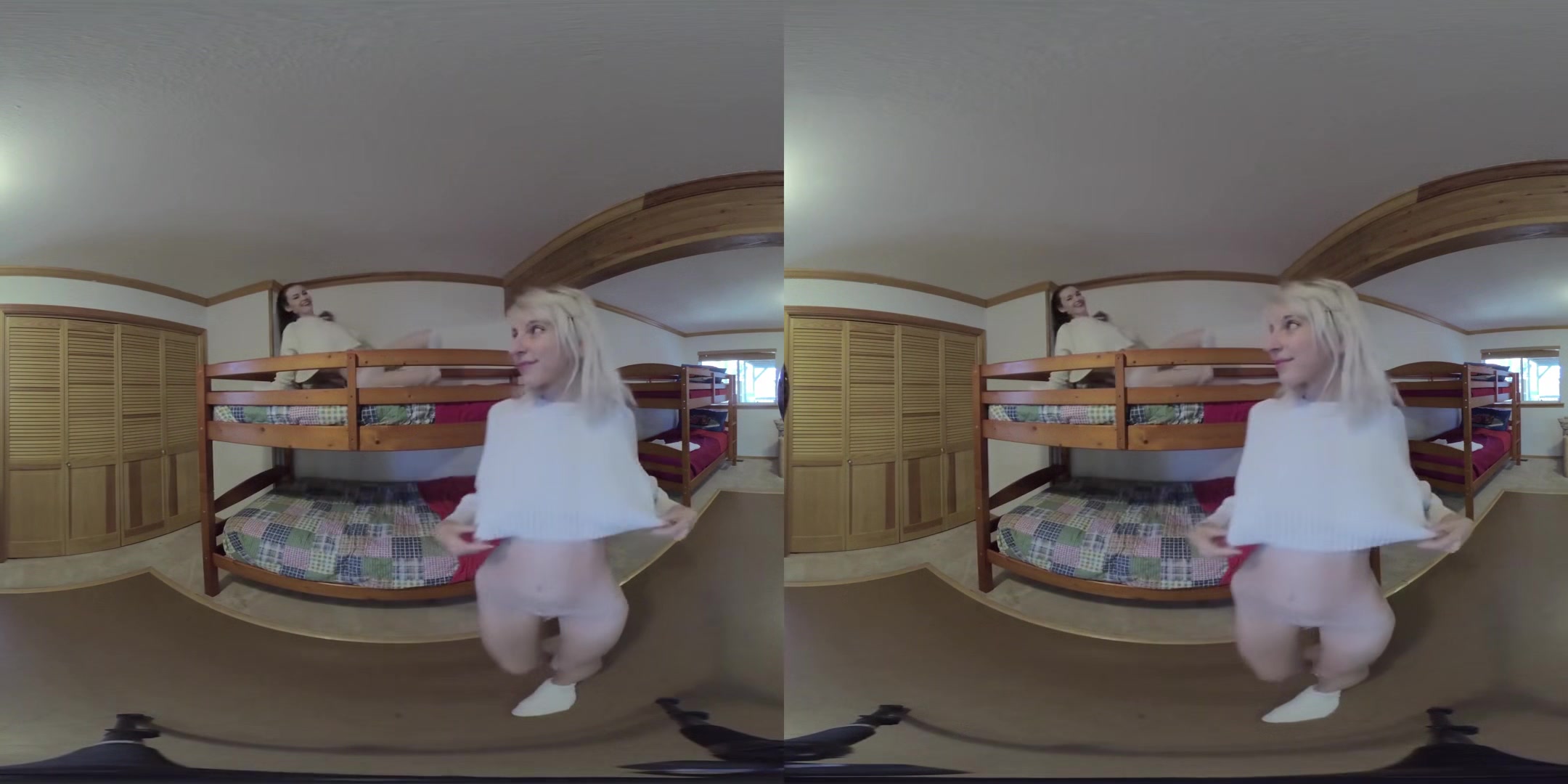 Happy Campers - Two Amateur Teens in a Striptease