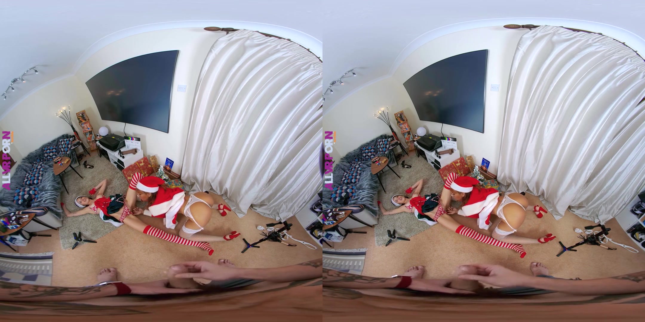 Merry Fucking Xmas I - FFM Holiday Threesome Hardcore