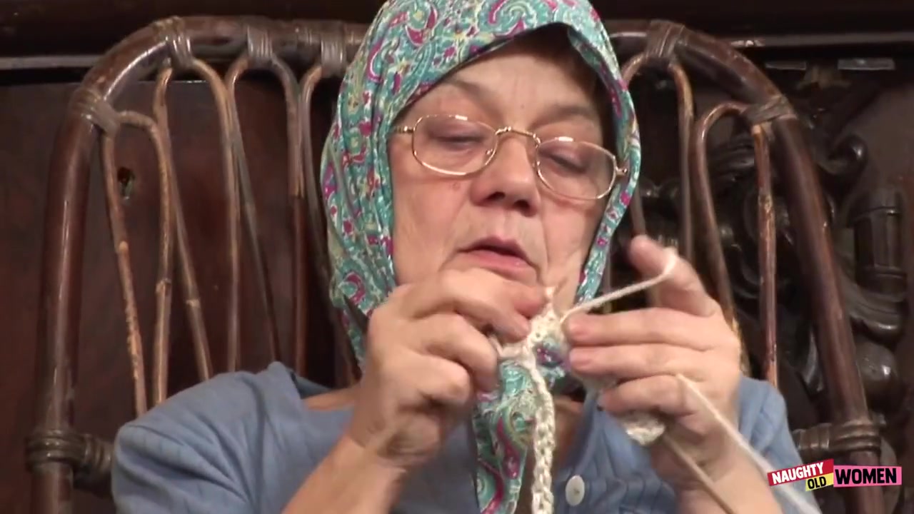 Hairy Granny Is Knitting Some Woolen Socks While The Hard Rod Is Plowing Her Snatch