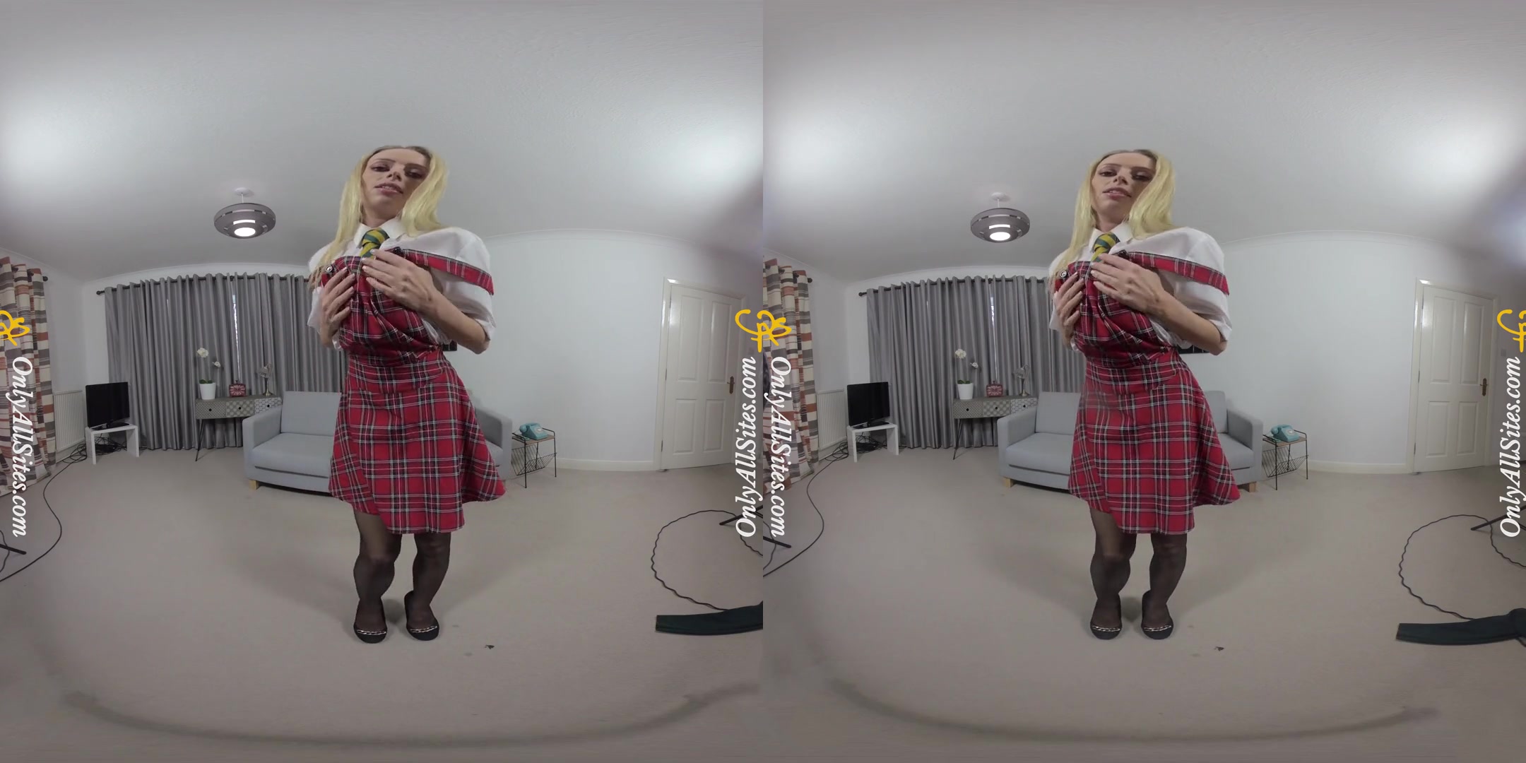 Holly Gibbons - College; Busty Blonde Coed Back From School Solo