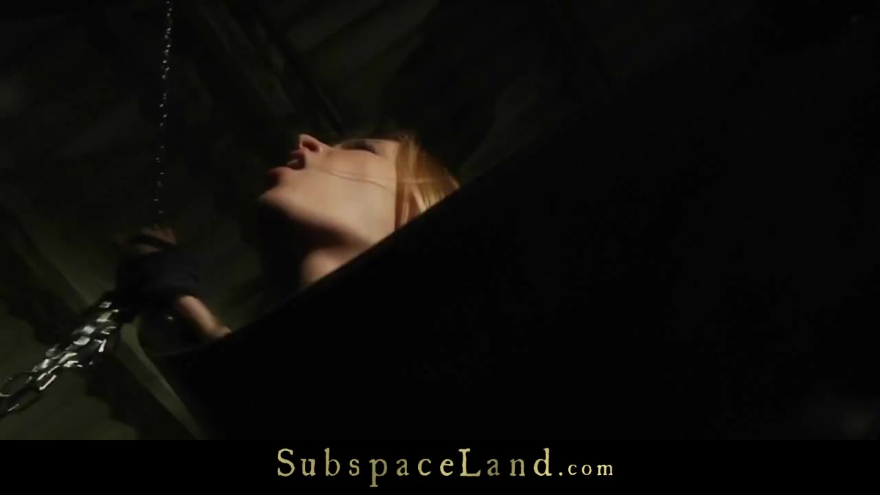 Sweet blonde tormented and fucked in dark
