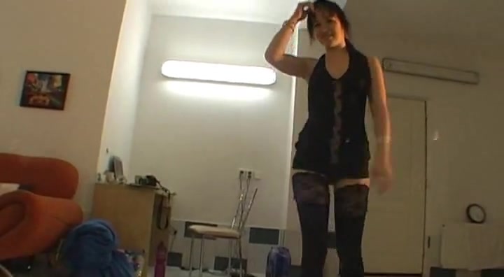 Hot czech chick lapdances in stockings