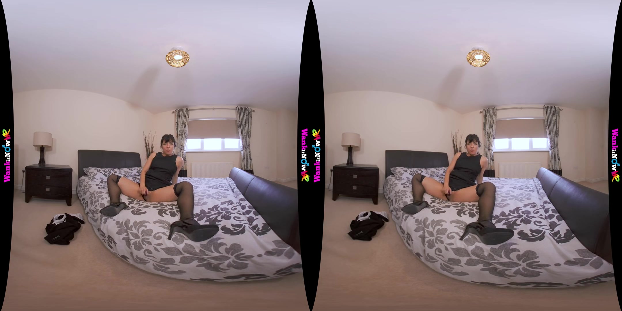 New Home Wank - Gorgeous British Brunette Solo Striptease